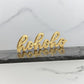9" Gold Cast Iron Christmas Tabletop Sign