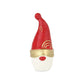 6" Red Gold And White Cast Iron Christmas Santa Gnome Figurine