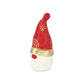 5" Red Gold And White Cast Iron Christmas Santa Gnome Figurine