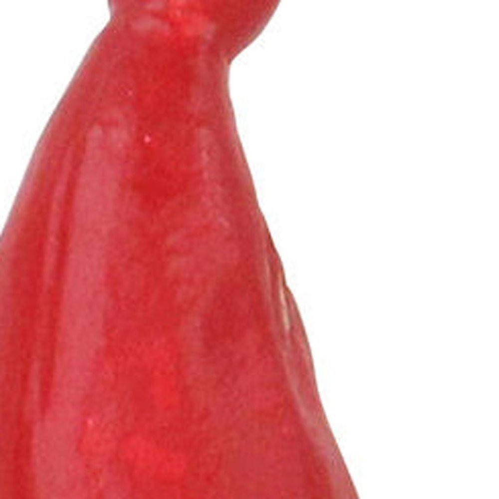 5" Red Gold And White Cast Iron Christmas Santa Gnome Figurine