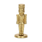 7" Gold Cast Iron Christmas Nutcracker Hand Painted Figurine