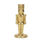 7" Gold Cast Iron Christmas Nutcracker Hand Painted Figurine