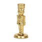 6" Gold Cast Iron Christmas Nutcracker Hand Painted Figurine