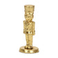 6" Gold Cast Iron Christmas Nutcracker Hand Painted Figurine