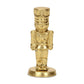 6" Gold Cast Iron Christmas Nutcracker Hand Painted Figurine