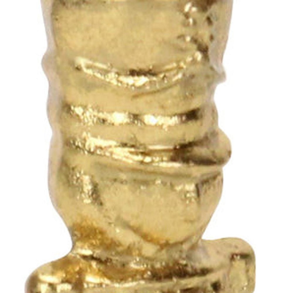 6" Gold Cast Iron Christmas Nutcracker Hand Painted Figurine
