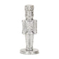 7" Silver Cast Iron Christmas Nutcracker Hand Painted Figurine