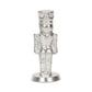 6" Silver Cast Iron Christmas Nutcracker Hand Painted Figurine