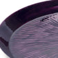 14" Purple Metal Etched Round Serving Tray