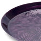 14" Purple Metal Etched Round Serving Tray