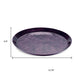 14" Purple Metal Etched Round Serving Tray