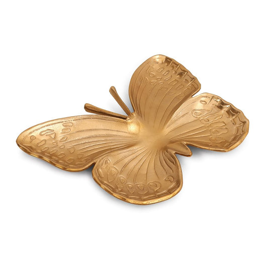 18" Gold Cast Aluminum Butterfly Serving Tray