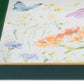 17" Green And White Watercolor Floral Serving Tray With Handles