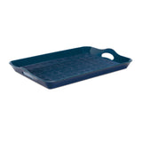 17" Blue Abstract Geo Printed Serving Tray