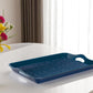 17" Blue Abstract Geo Printed Serving Tray