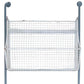 24" White And Gray Metal Baskets Wall Mounted Cubby Shelf