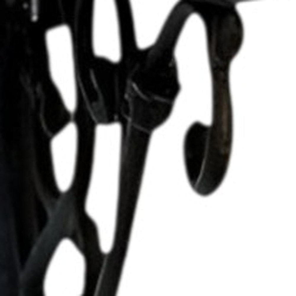 8" Set Of Two Black Metal Wall Mounted Shelf Brackets