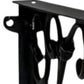 8" Set Of Two Black Metal Wall Mounted Shelf Brackets