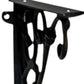 8" Set Of Two Black Metal Wall Mounted Shelf Brackets