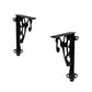8" Set Of Two Black Metal Wall Mounted Shelf Brackets