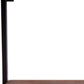 36" Set Of Two Black And Brown Wood And Metal Two Level Accent Shelf