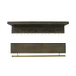 Set Of Two Brown Wood Wall Mounted Accent Shelves With Hooks