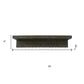 Set Of Two Brown Wood Wall Mounted Accent Shelves With Hooks