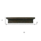 Set Of Two Brown Wood Wall Mounted Accent Shelves With Hooks