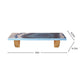 24" Blue And Natural Wood Agate Pattern Wall Mount Accent Shelf