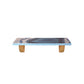 24" Blue And Natural Wood Agate Pattern Wall Mount Accent Shelf