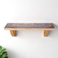 36" Gray And Natural Wood Agate Pattern Wall Mount Accent Shelf