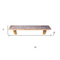 24" Gray And Natural Wood Wall Mounted Accent Shelf
