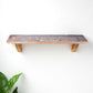 24" Gray And Natural Wood Wall Mounted Accent Shelf