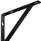 7" Set Of Two Black Metal Wall Mounted Shelf Brackets
