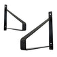 8" Set Of Two Black Metal Wall Mounted Shelf Brackets