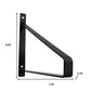 8" Set Of Two Black Metal Wall Mounted Shelf Brackets