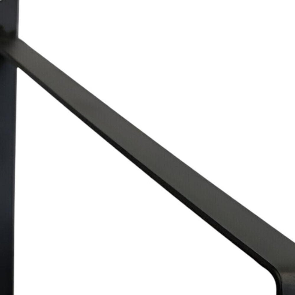8" Set Of Two Black Metal Wall Mounted Shelf Brackets