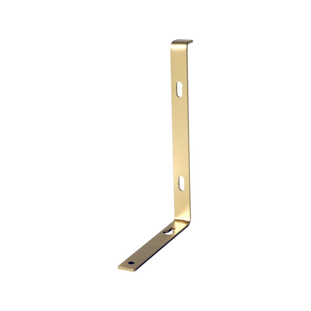 7" Set Of Two Gold Metal Wall Mounted Shelf Brackets