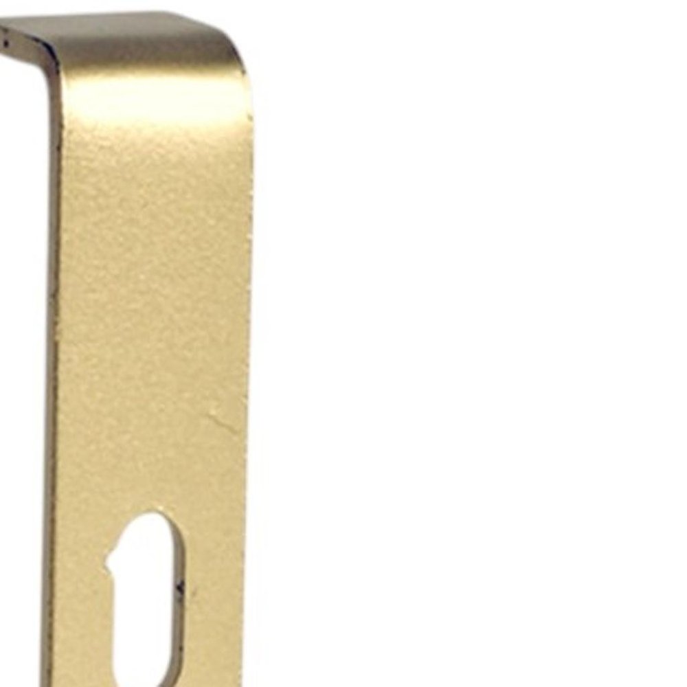 7" Set Of Two Gold Metal Wall Mounted Shelf Brackets