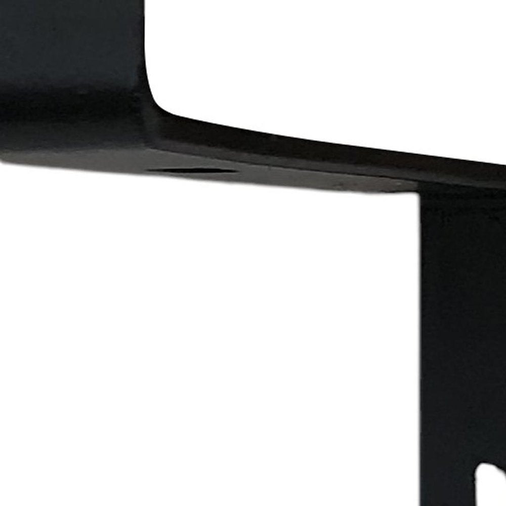 7" Set Of Two Black Metal Wall Mounted Shelf Brackets