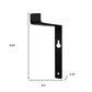 7" Set Of Two Black Metal Wall Mounted Shelf Brackets