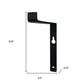 7" Set Of Two Black Metal Wall Mounted Shelf Brackets