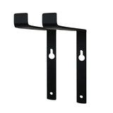 7" Set Of Two Black Metal Wall Mounted Shelf Brackets