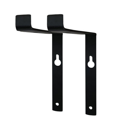 7" Set Of Two Black Metal Wall Mounted Shelf Brackets