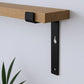 7" Set Of Two Black Metal Wall Mounted Shelf Brackets