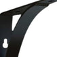8" Set Of Two Black Curved Metal Wall Mounted Shelf Brackets