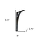 8" Set Of Two Black Curved Metal Wall Mounted Shelf Brackets