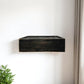 10" Black Distressed Wood Wall Mounted Floating Shelf With LED