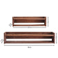 Set Of Two Brown Wood Wall Mounted Floating Shelves