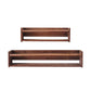 Set Of Two Brown Wood Wall Mounted Floating Shelves